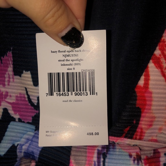 Kate Spade Hazy Floral Bow Back Dress NEW - Picture 4 of 7